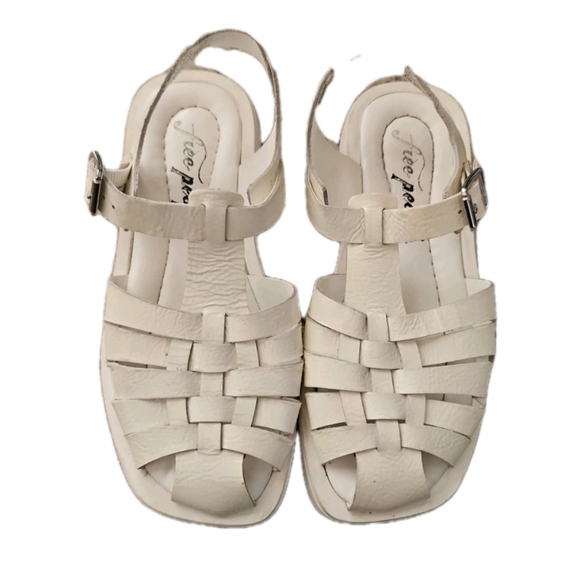 Free People Womens White Finn Fisherman Platform Sandal 37 - Picture 3 of 14